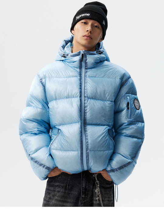 MEDM Hooded Sheer Down Jacket | Face 3 Face