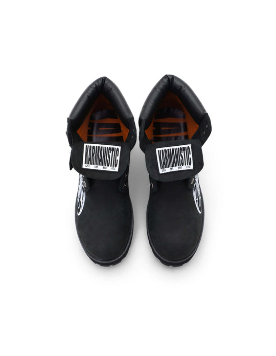 KARMANISTIC Nubuck Leather Embroidered Work Boots | Face 3 Face