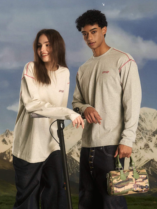 S45 Reverse Stitch Small Logo Long Sleeve Tee | Face 3 Face