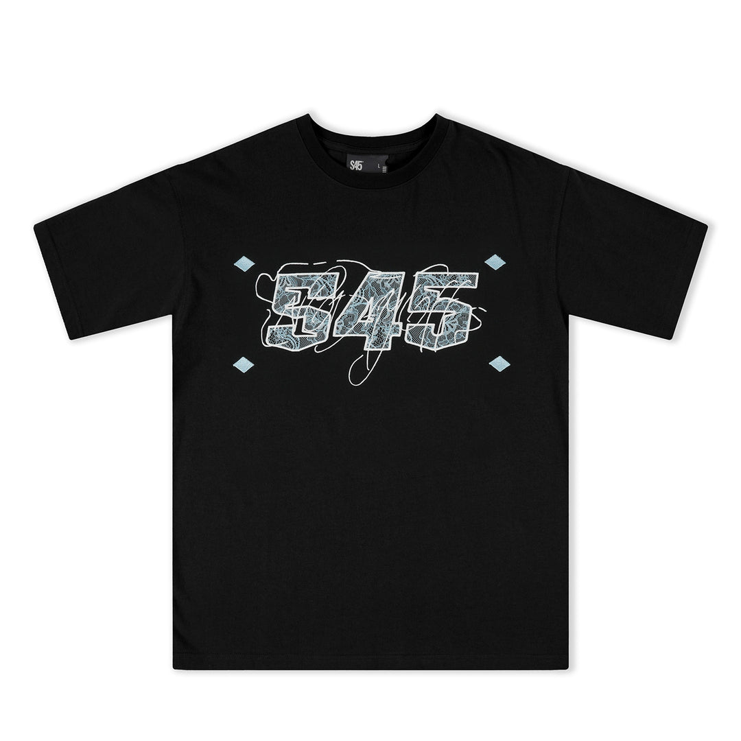 S45 Lace Patch Embroidered Logo Tee | Face 3 Face