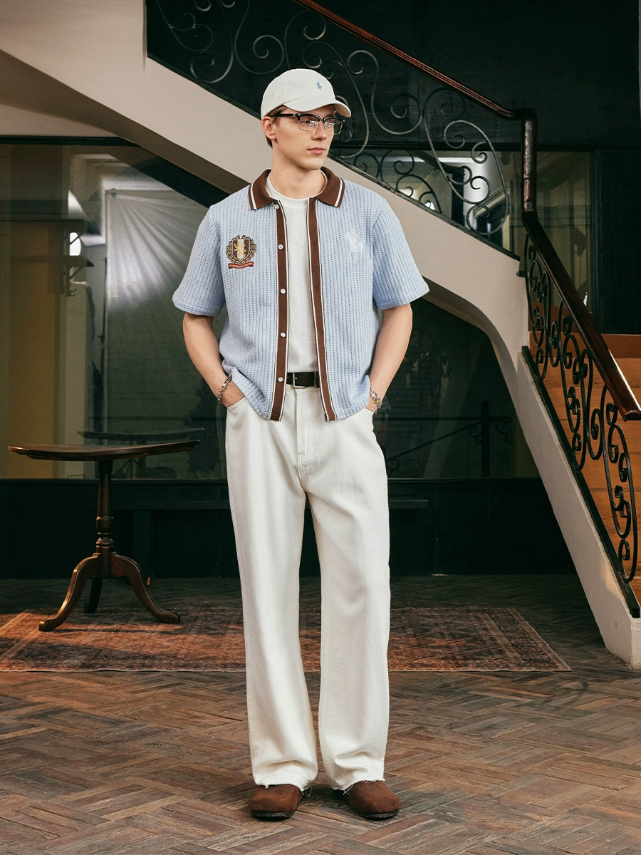 Harsh and Cruel Vacation Color Block Knit Shirt | Face 3 Face