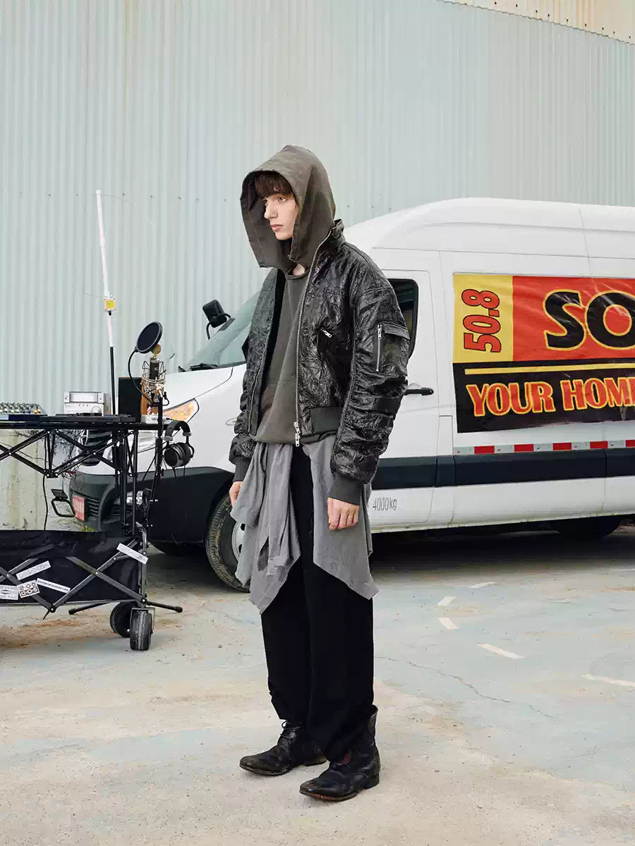 SOD Co. Wrinkled Custom Pleated MA-1 Bomber Jacket | Face 3 Face