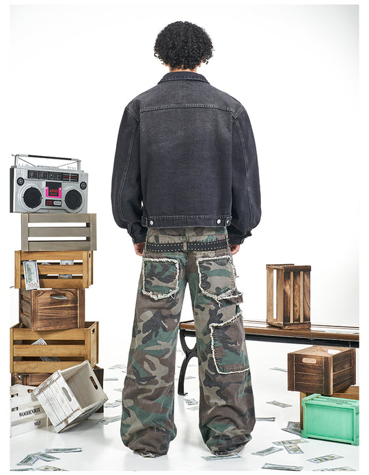 F3F Select Basic Washed Black Denim Jacket | Face 3 Face