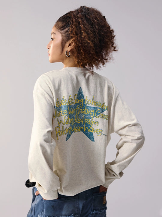 Remedy Duck and Star Aged Print Long Sleeve Tee | Face 3 Face