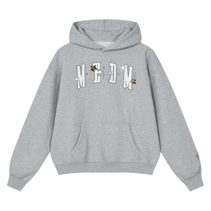 MEDM Star Logo Leather Patch Hoodie | Face 3 Face