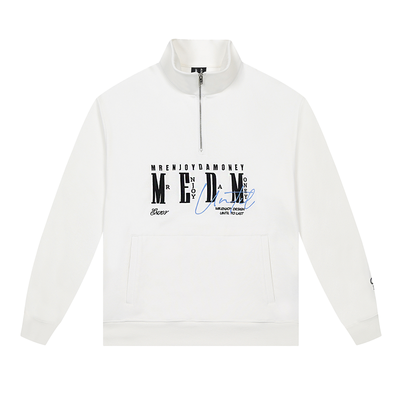 MEDM Half-Zip Logo Embroidered Sweatshirt | Face 3 Face