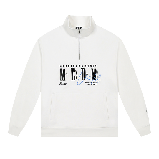 MEDM Half-Zip Logo Embroidered Sweatshirt | Face 3 Face