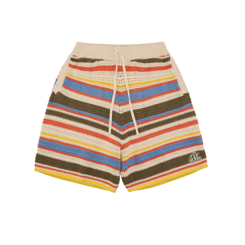 EVILKNIGHT(EK) Multicolor Striped Knit Shorts | Face 3 Face