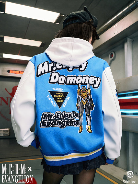 MEDM x EVA Unit-00, Unit-01, Mark.06 Leather Varsity Jacket | Face 3 Face