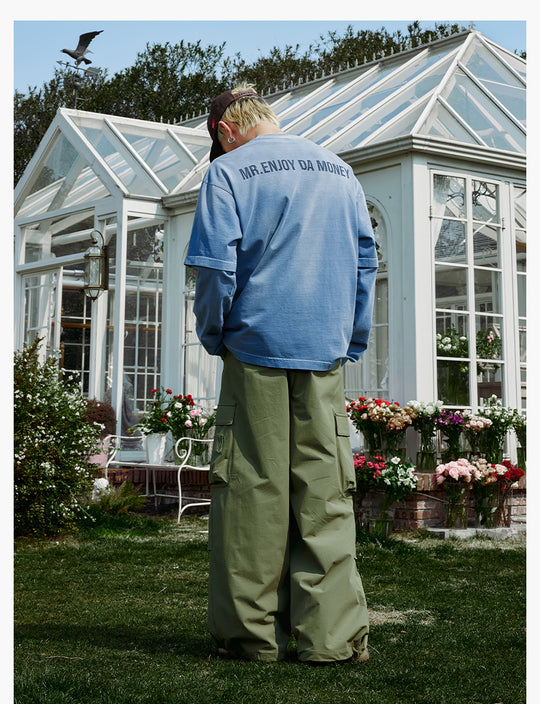 MEDM Washed Double Layer Long Sleeve Tee | Face 3 Face