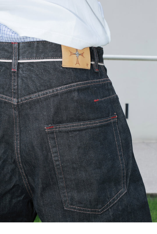 STEEPC Selvage Slash Detailed Button Machete Jeans | Face 3 Face