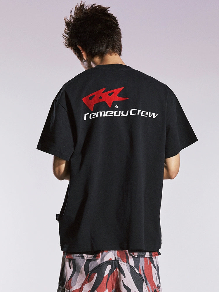 Remedy Flocking Logo Print Tee | Face 3 Face