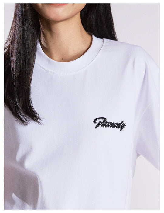 Remedy Diamond Pattern Logo Print Tee | Face 3 Face