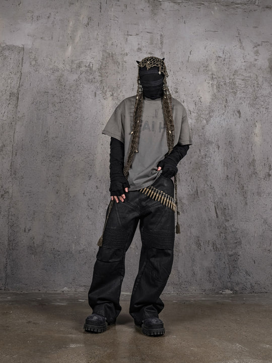 UNDERWATER Dirty Dye Destroyed Dusty Gray Vintage Print Tee | Face 3 Face