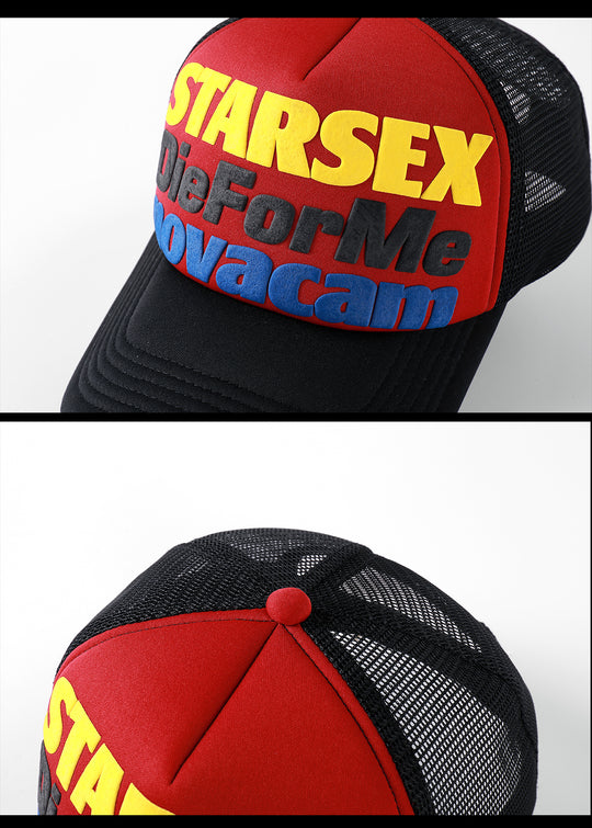 NOVACAM Foam Letter Print Trucker Hat | Face 3 Face