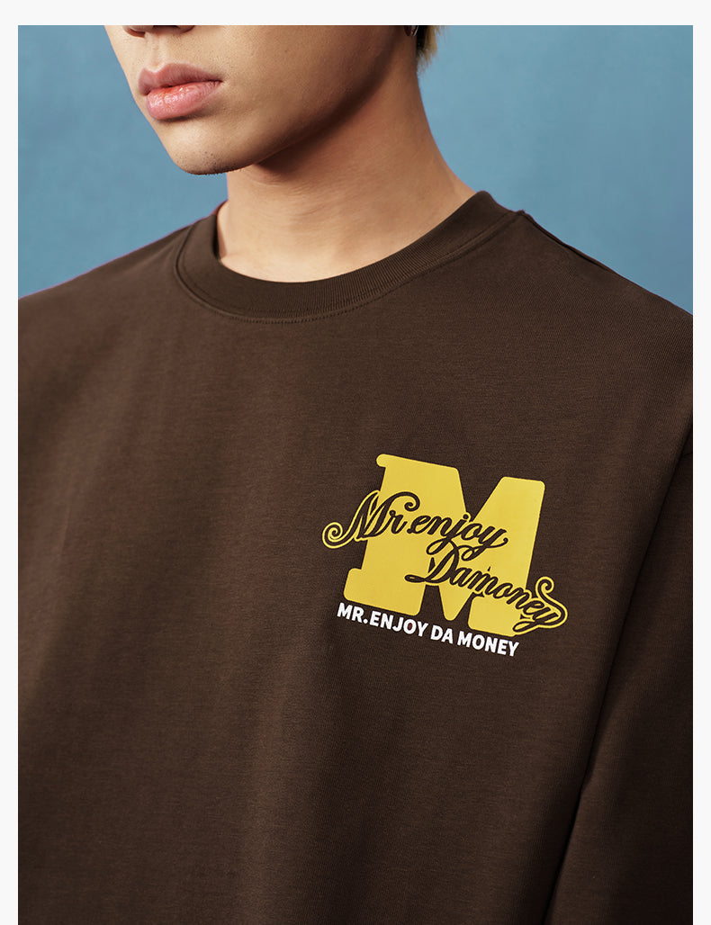 MEDM Basic M Logo Printed Long Sleeve Tee | Face 3 Face