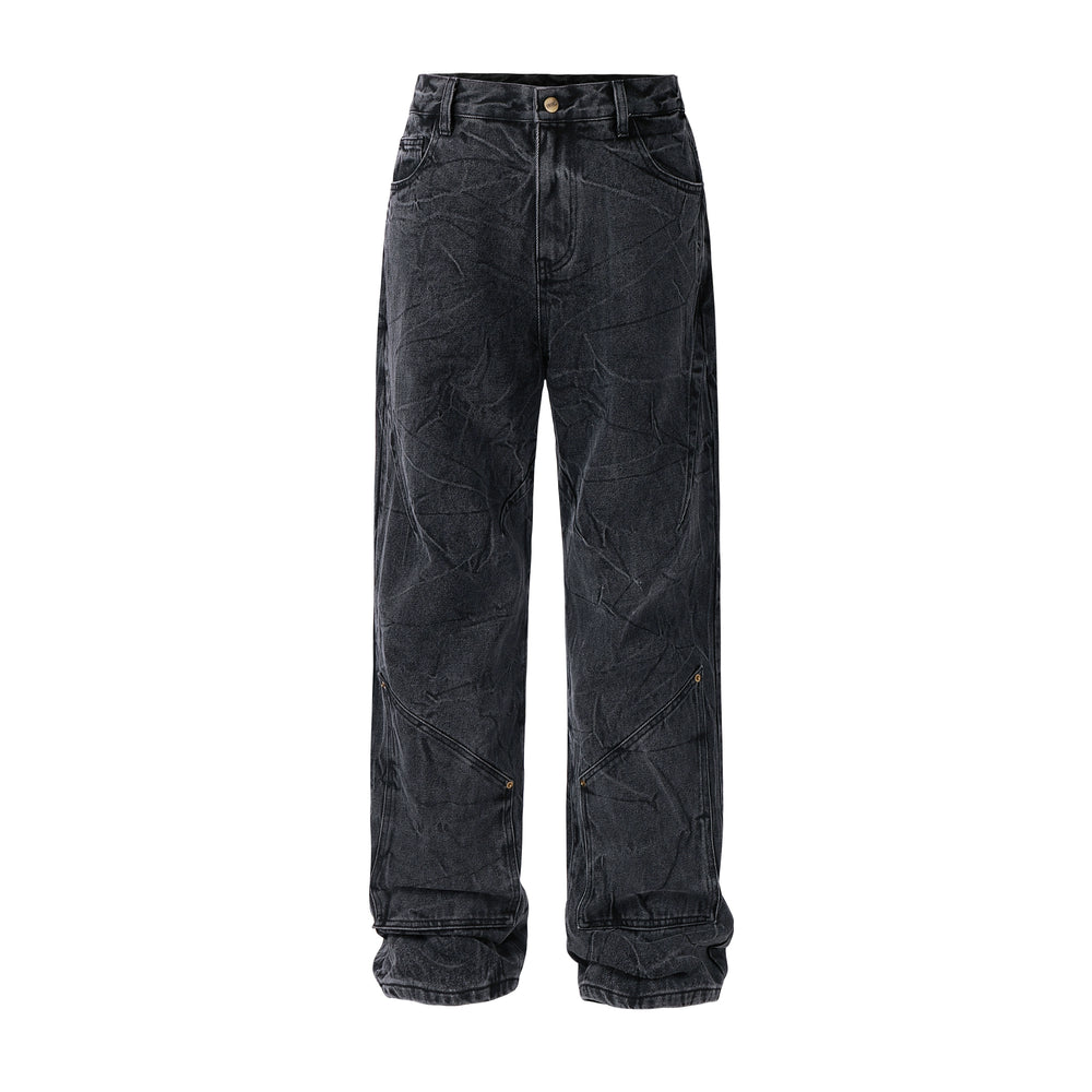 NOVACAM Water Ripple Washed Heavy Distressed Jeans | Face 3 Face