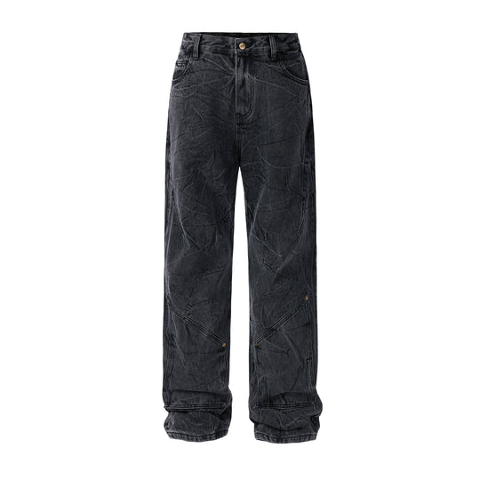 NOVACAM Water Ripple Washed Heavy Distressed Jeans | Face 3 Face