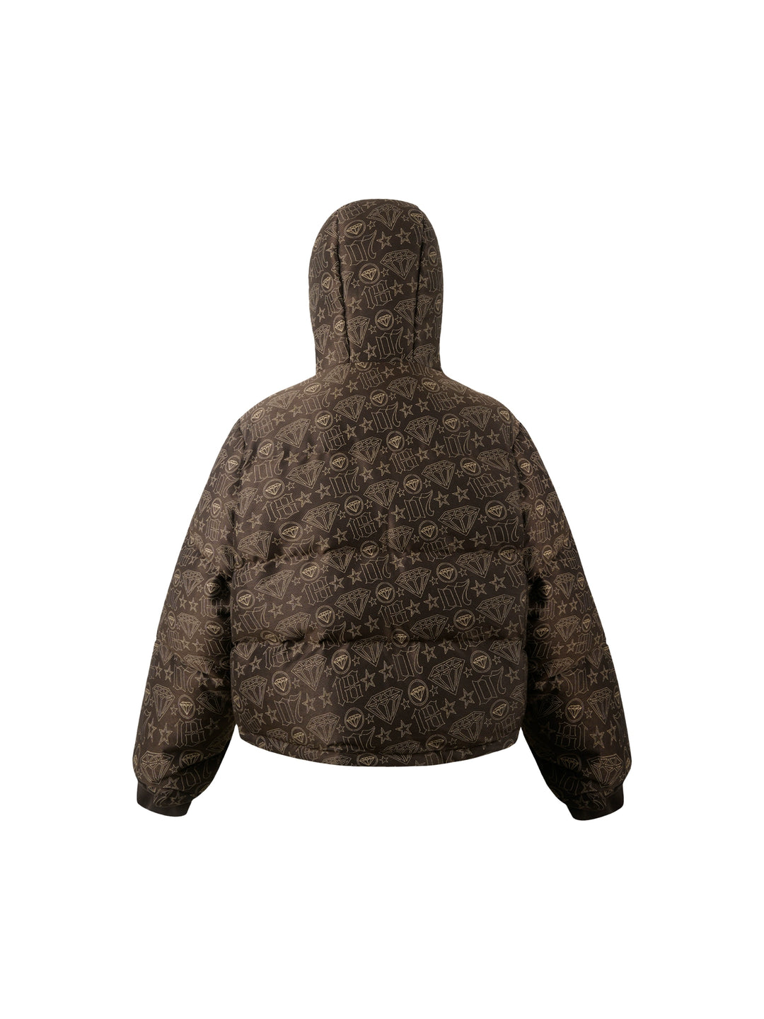 1807 Customized Full Logo Jacquard Down Jacket  | Face 3 Face