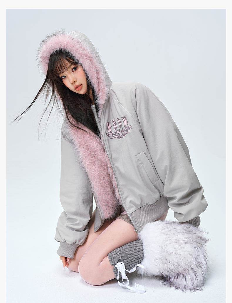MEDM Fur-Lined Hooded Jacket | Face 3 Face
