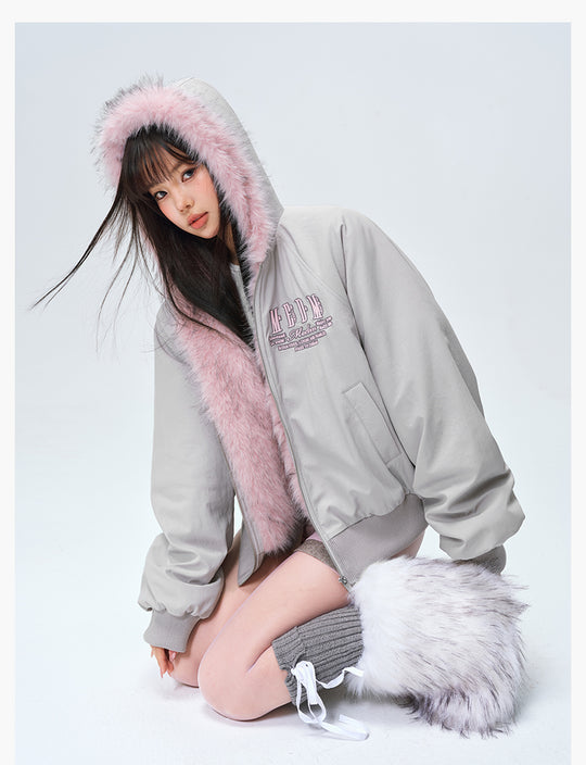 MEDM Fur-Lined Hooded Jacket | Face 3 Face