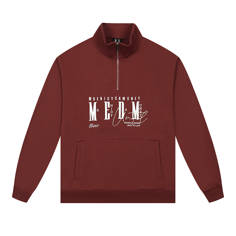 MEDM Half-Zip Logo Embroidered Sweatshirt | Face 3 Face