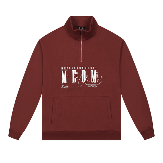 MEDM Half-Zip Logo Embroidered Sweatshirt | Face 3 Face