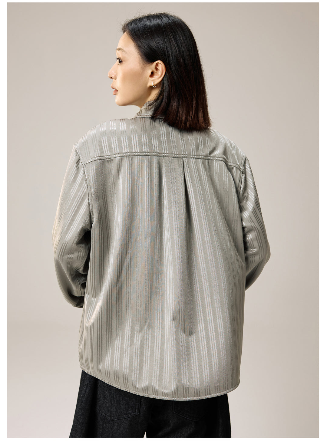 Remedy Silk Striped Long Sleeve Shirt | Face 3 Face