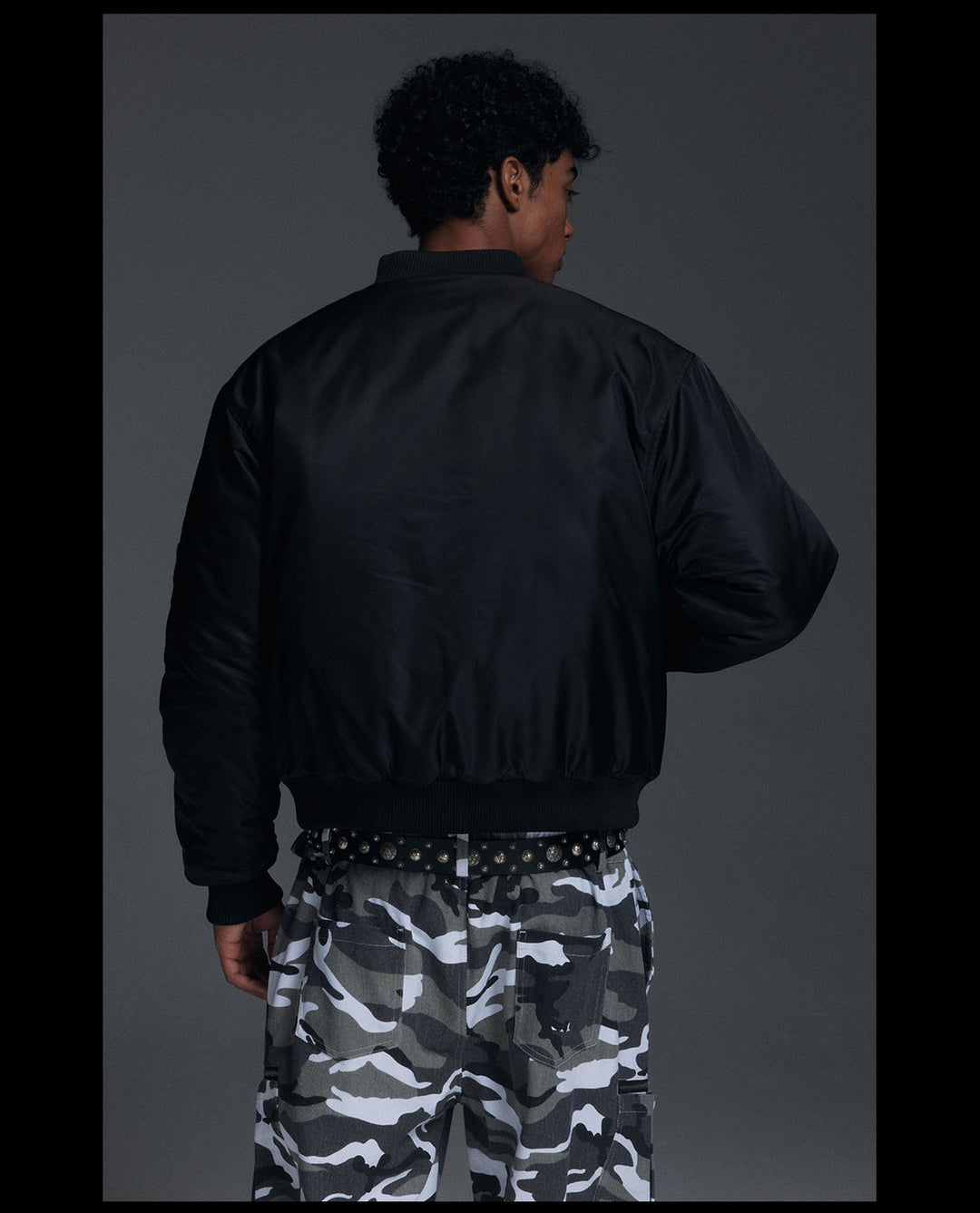 NOVACAM Black Short MA-1 Bomber Jacket | Face 3 Face