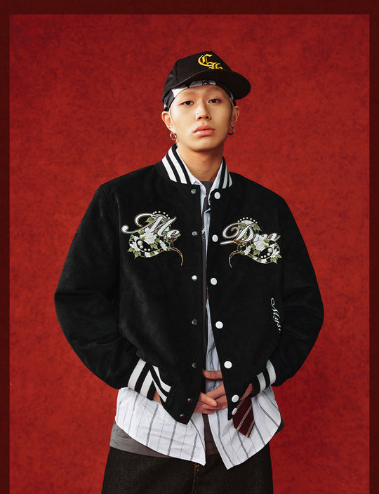 MEDM Year of the Snake Limited Edition Suede Varsity Jacket | Face 3 Face