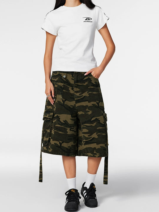 Achock Large Pockets Camouflage Cargo Shorts | Face 3 Face
