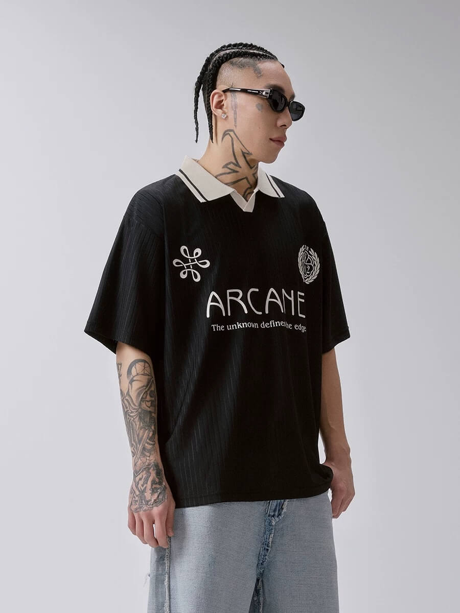 F2CE Stripe Color Block Polo Soccer Jersey | Face 3 Face