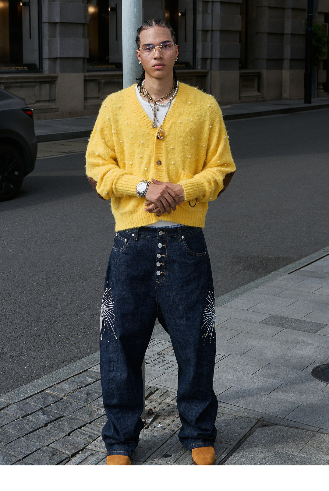 STEEPC Fireworks Rhinestone Denim Jeans | Face 3 Face