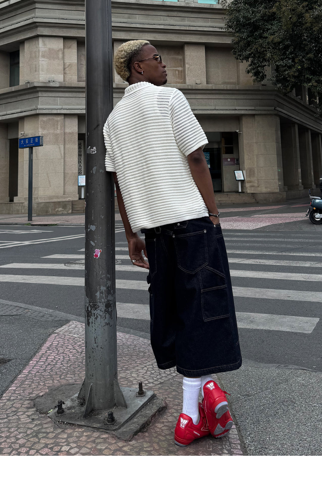 STEEPC Jacquard Short Sleeve Knit Shirt | Face 3 Face