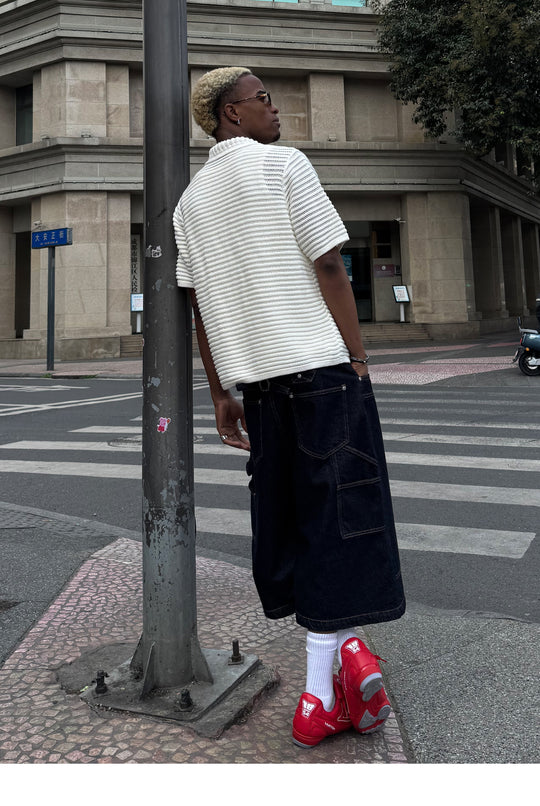 STEEPC Jacquard Short Sleeve Knit Shirt | Face 3 Face