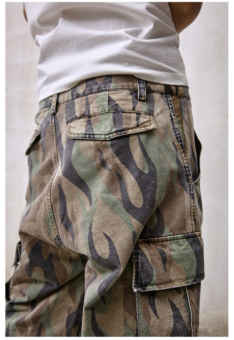 Remedy Flame Camouflage Work Cargo Pants | Face 3 Face