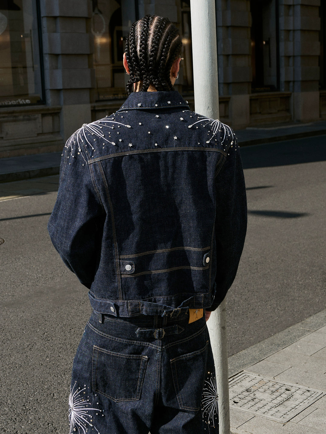 STEEPC Fireworks Rhinestone Denim Jacket | Face 3 Face