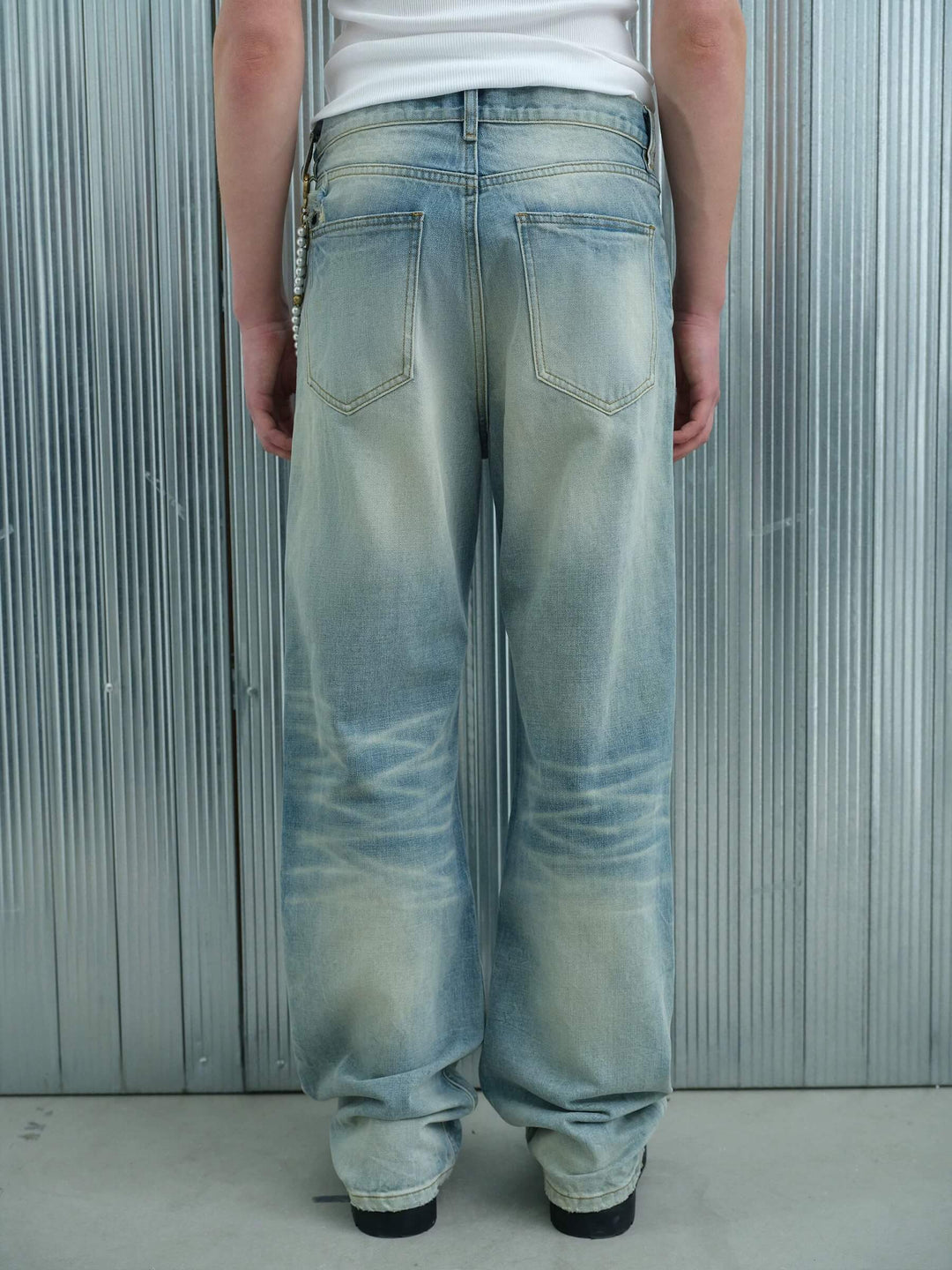 S45 Vintage Whisker Wash Distressed Jeans