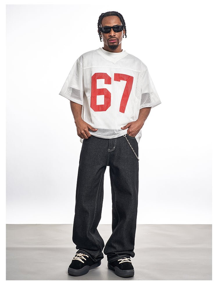 F3F Select 67 Numbering Printed Logo Mesh Hockey Jersey Tee | Face 3 Face