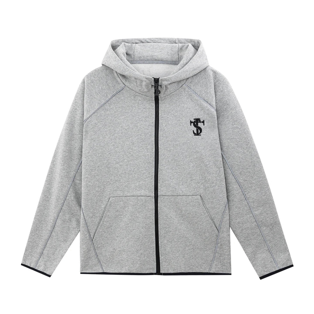 Small Town Kid Reflective Accent Line Zip Up Hoodie | Face 3 Face