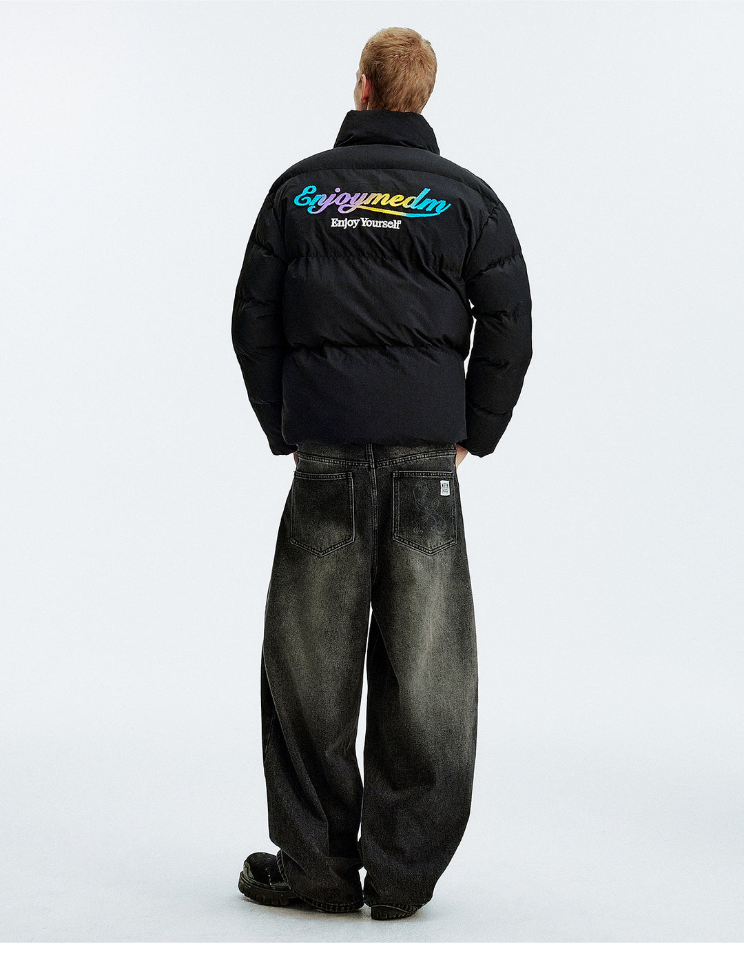 MEDM Gradient Embroidered Puffer Jacket | Face 3 Face