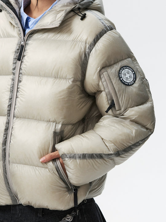 MEDM Hooded Sheer Down Jacket | Face 3 Face