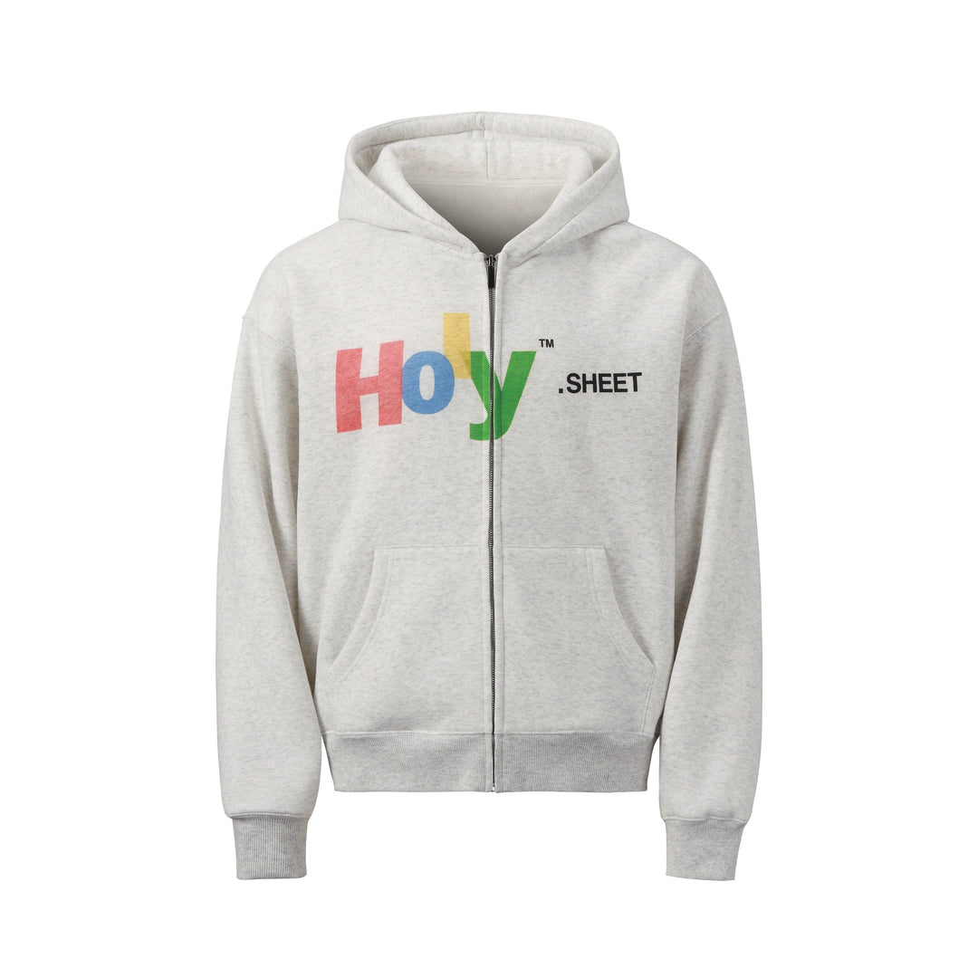 NOVACAM Vintage Monogram Print Zip Up Hoodie | Face 3 Face