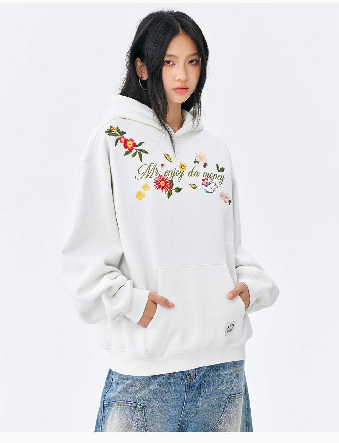 MEDM Colorful Floral Embroidered Hoodie | Face 3 Face