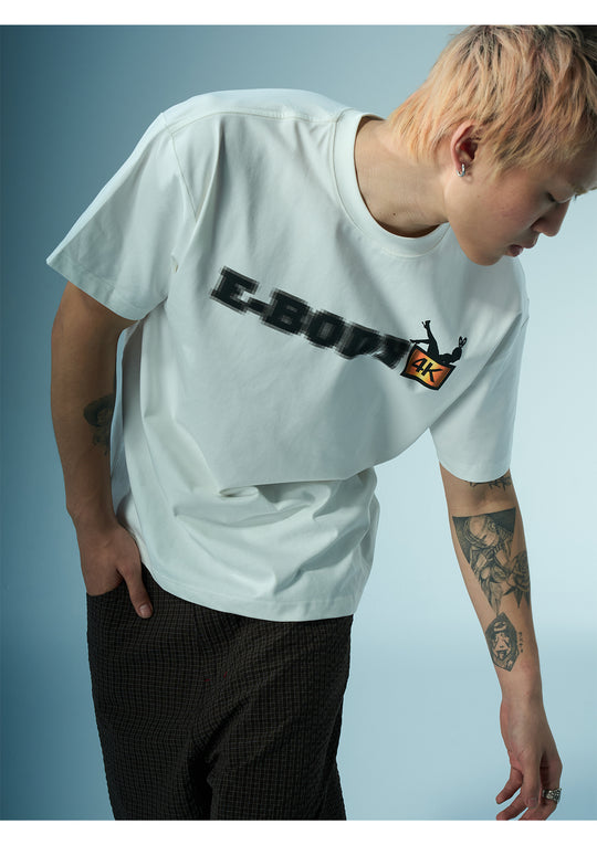 EVILKNIGHT(EK) Mosaic Letter Printed Tee | Face 3 Face