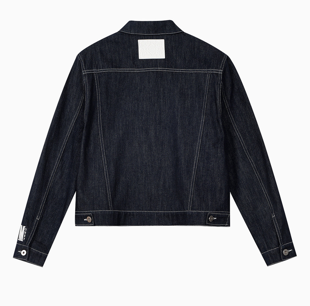 MEDM Embroidered Raw Denim Jacket | Face 3 Face