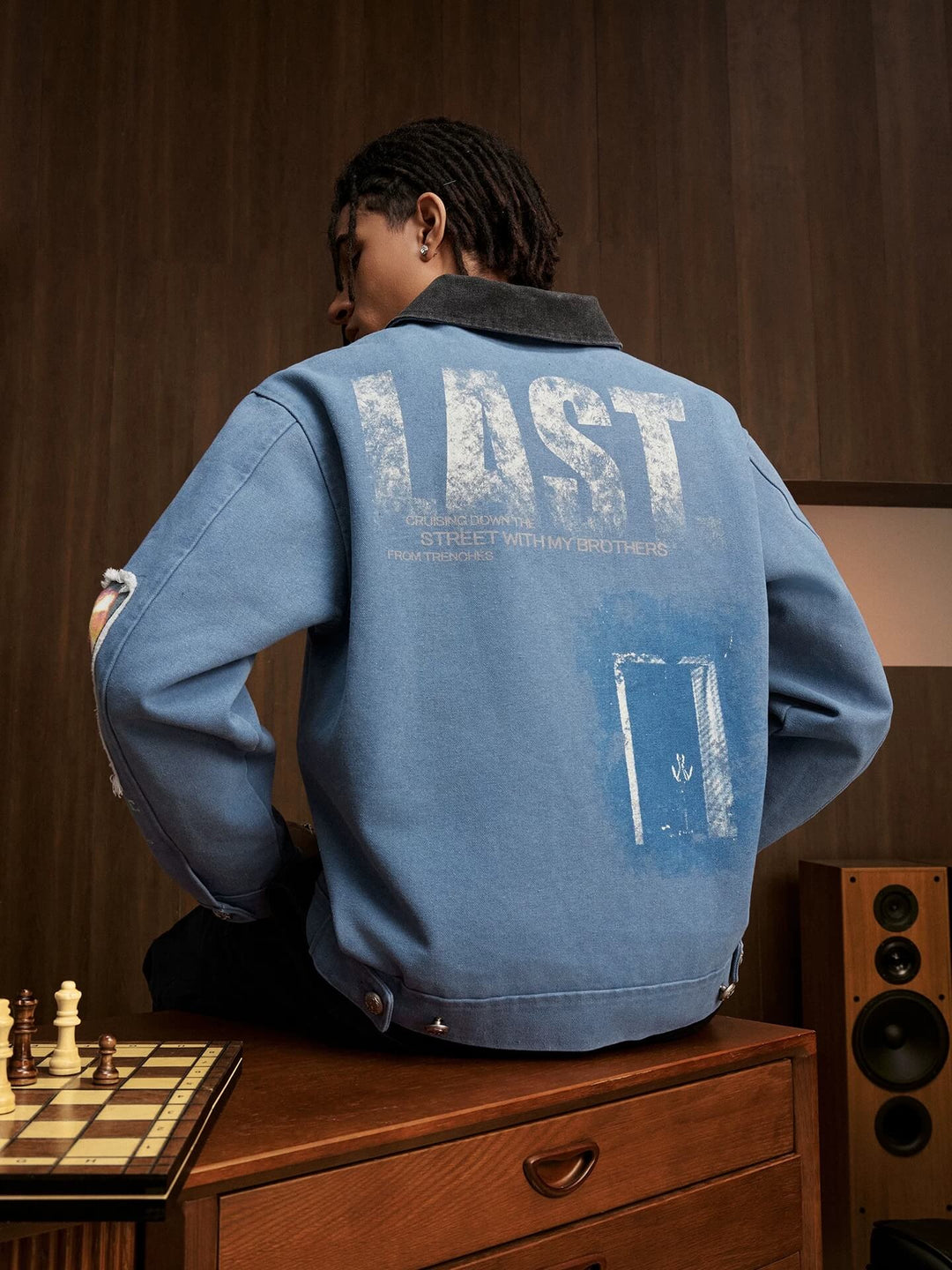 Small Town Kid Music Patch Washed Canvas Work Jacket | Face 3 Face