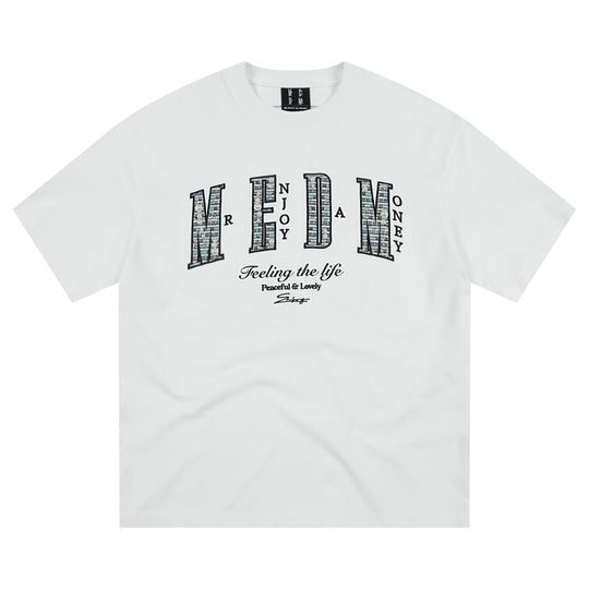 MEDM Patch Embroidered Pearl Tee | Face 3 Face