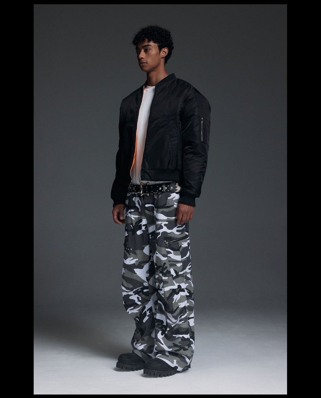 NOVACAM Snow Camouflage Baggy Work Cargo Pants | Face 3 Face