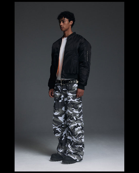 NOVACAM Snow Camouflage Baggy Work Cargo Pants | Face 3 Face